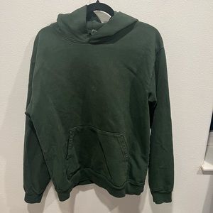 Los Angeles apparel forest green heavy fleece hoodie